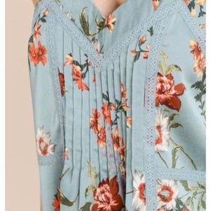 Floral Cami w/ Lace Detail